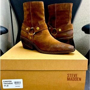 Steve Madden Canyon suede booties size 11. Brand new never worn in the box
